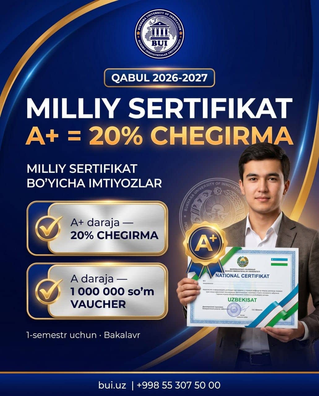 Milliy sertifikat imtiyozlari — ASMAN