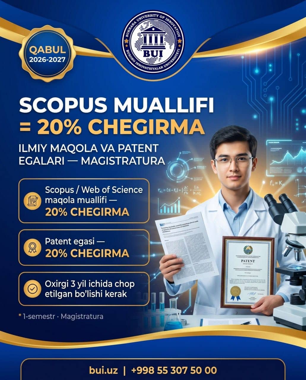 Scopus muallifi chegirmasi — ASMAN