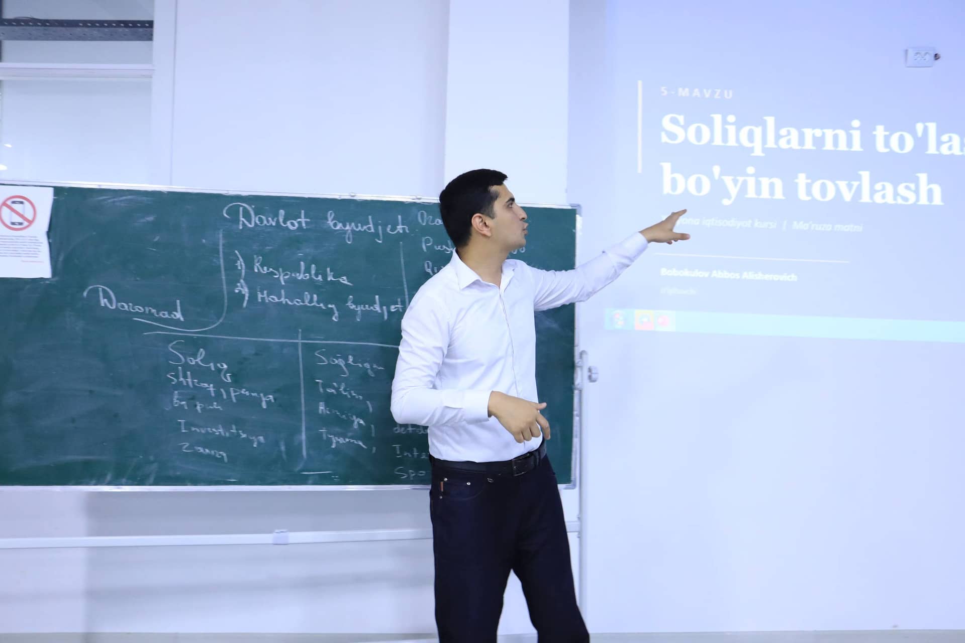 Ochiq dars: "Soliqlarni to'lashdan bo'yin tortish" — Xufyona iqtisodiyot fani