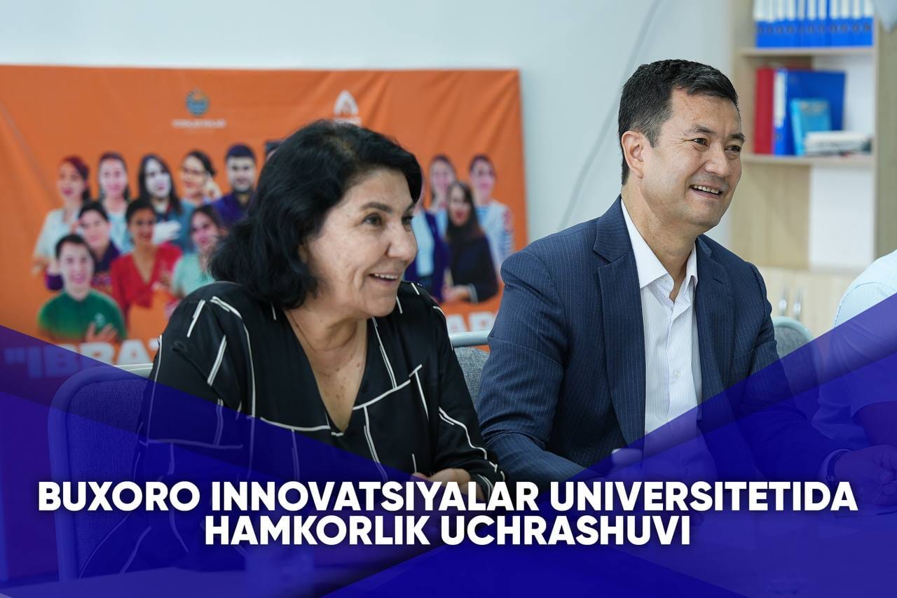 🤝 BUXORO INNOVATSIYALAR UNIVERSITETIDA HAMKORLIK UCHRASHUVI  🏛 Buxoro Innovatsiyalar Universitetida Germaniya–Oʻzbekiston iqtisodiy hamkorlik byurosi (DUWK Büro) direktori Noyobjon M. Ahmadjonov bilan hamkorlik uchrashuvi boʻlib oʻtdi.  📌 Maʼlumot uchun, DUWK Büro Germaniya–Oʻzbekiston ishbilarmonlar kengashining (GOʻIK) ishchi organi hisoblanadi. Mazkur kengashning Oʻzbekiston tomonidan hamraisi Oʻzbekiston Respublikasi Bosh vaziri hisoblanadi.  💡 Uchrashuv davomida universitetda elektrotexnika va IT yoʻnalishlari boʻyicha Germaniya standartlari asosida mutaxassislar tayyorlash masalalari muhokama qilindi.  🔬 Rejaga koʻra, taʼlim jarayoniga Germaniya tajribasi asosidagi oʻquv dasturlari joriy etilishi, zamonaviy laboratoriyalar tashkil etilishi hamda germaniyalik mutaxassislar bilan hamkorlikni yoʻlga qoʻyish rejalashtirilmoqda.  🌍 Mazkur hamkorlik talabalar uchun Germaniya mehnat bozori talablariga mos bilim va amaliy koʻnikmalarni egallash, germaniyalik ish beruvchilar bilan bevosita muloqot qilish hamda kelgusida xalqaro mehnat bozorida munosib oʻrin egallash imkoniyatlarini kengaytiradi.  🎓 Buxoro Innovatsiyalar Universiteti xalqaro hamkorlikni rivojlantirish, zamonaviy taʼlim muhitini yaratish va raqobatbardosh mutaxassislarni tayyorlash yoʻlidagi ishlarini izchil davom ettirmoqda.